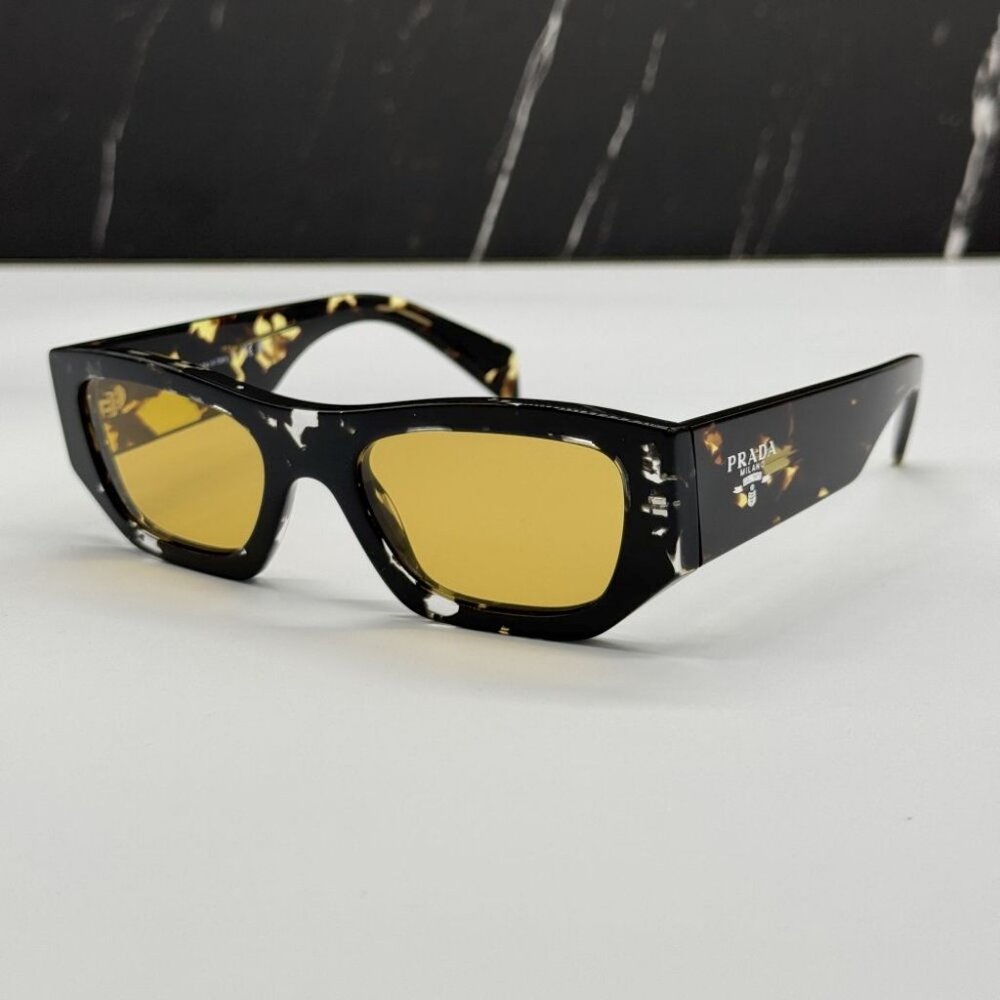 NEW PRADA PRA01S 15O10C SUNGLASSES MEN PR A01S 15O10C HAVANA SQUARE SPR A01